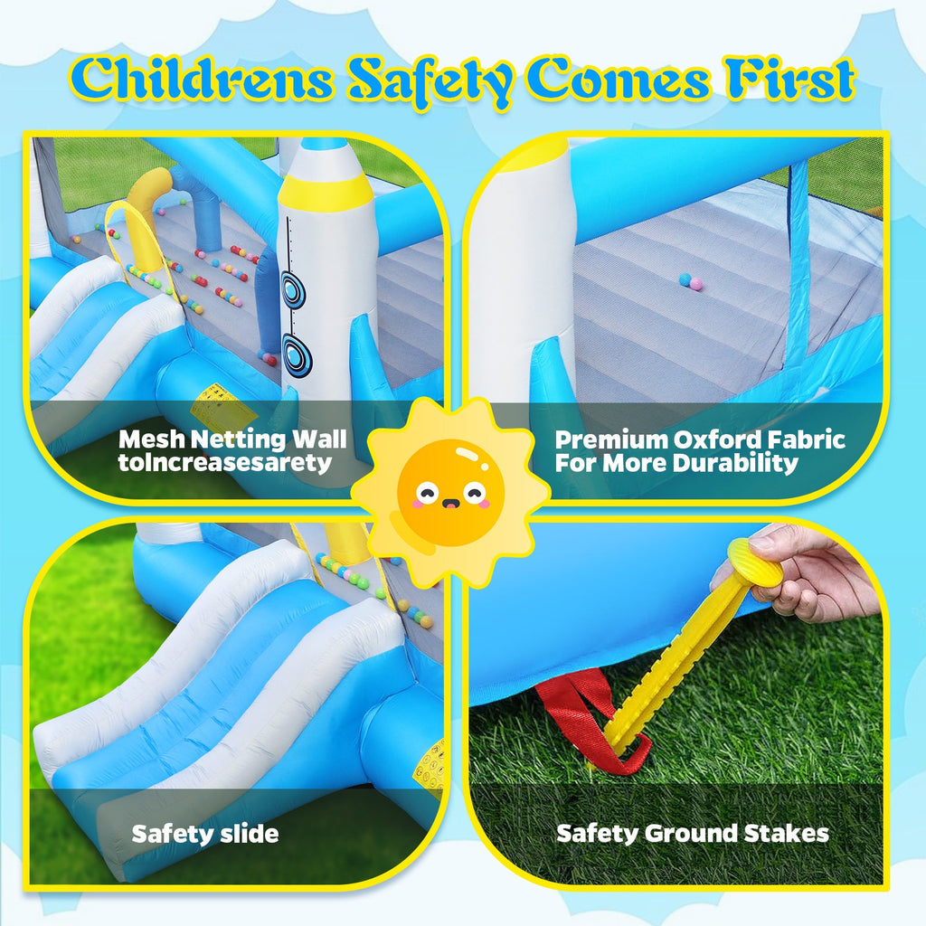 Inflatable Bouncer with Blower, 198" x 180" Play Area, 96" Tall L5168