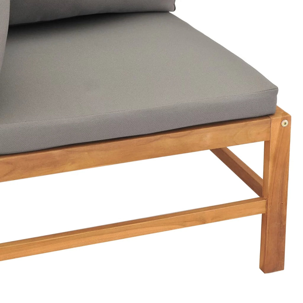 2-Seater Teak Wood Patio Bench with Cushion P2712