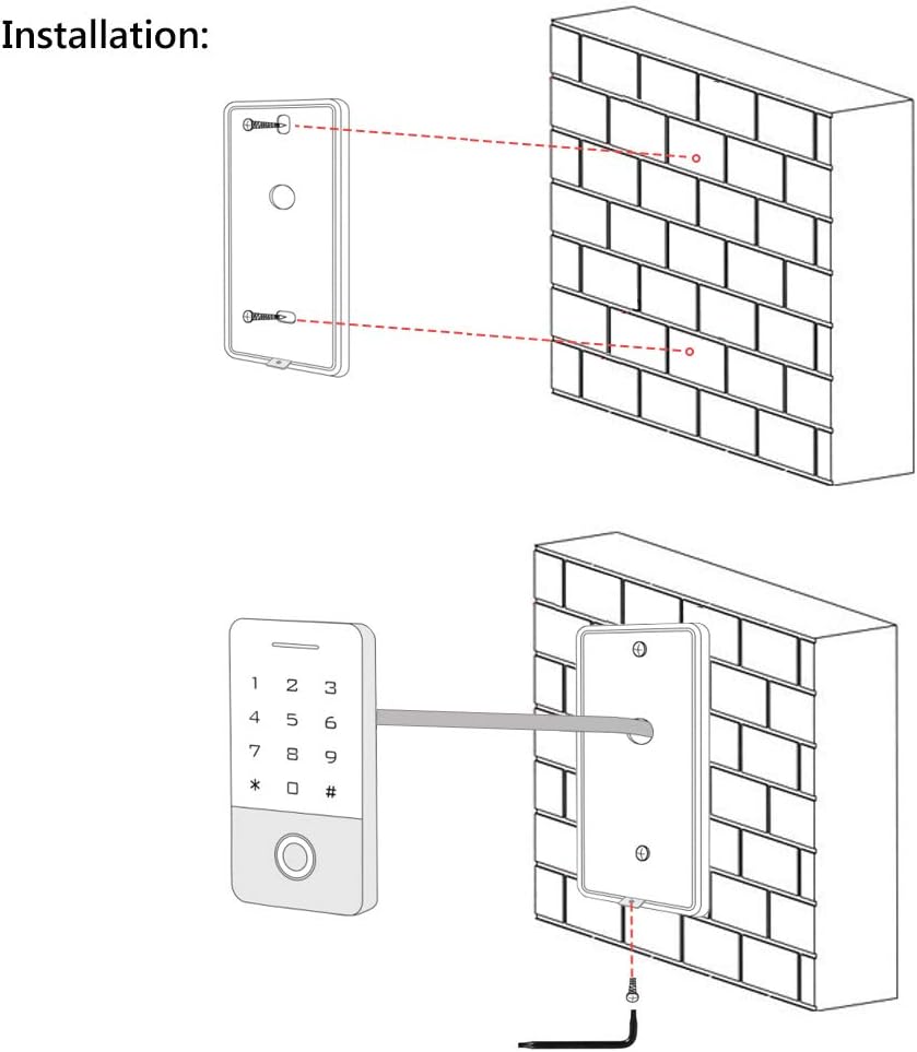 Zinc Alloy Metal Fingerprint Keypad Gate Opener Controller W6213
