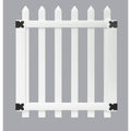 White Vinyl Picket Gate T113955