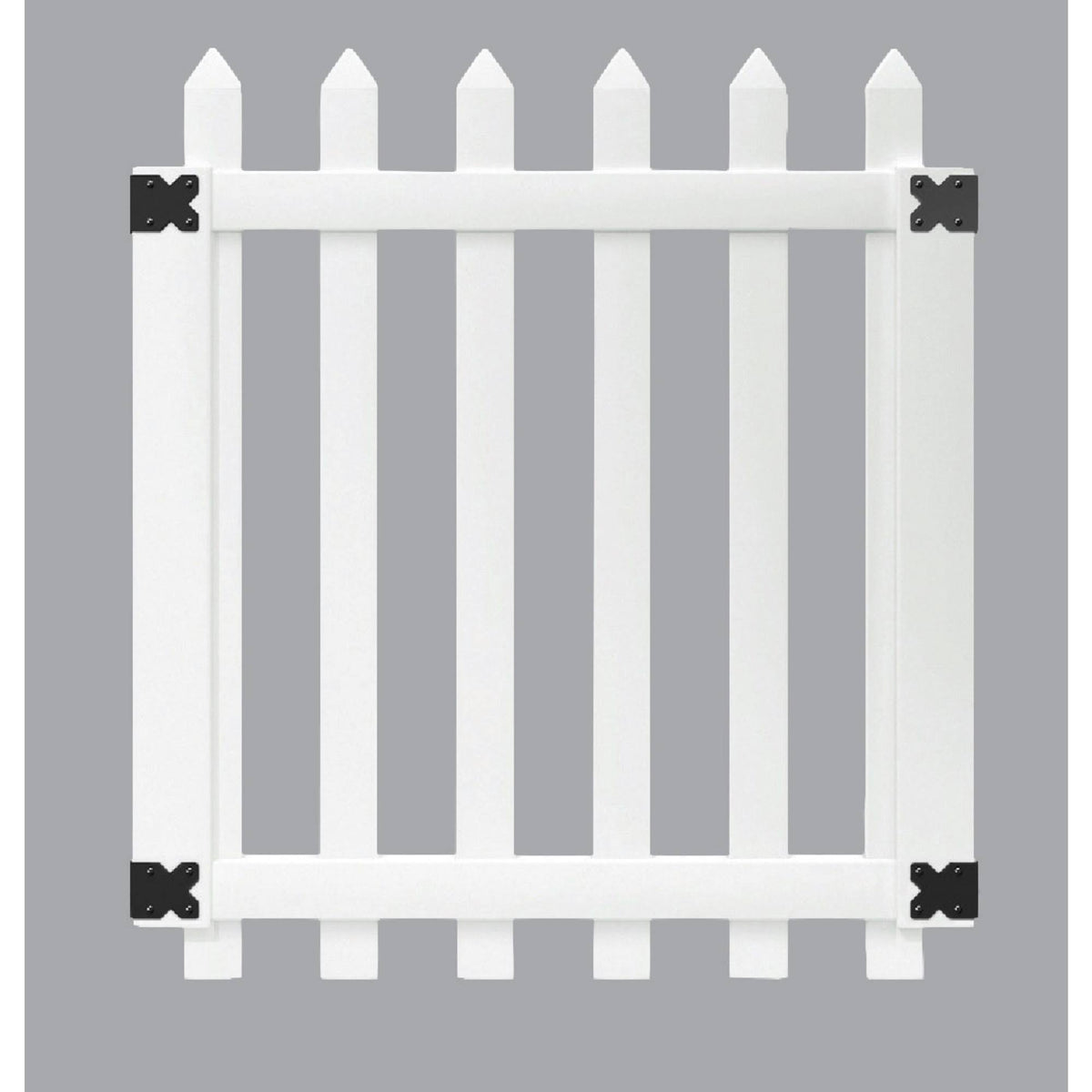 White Vinyl Picket Gate T113955