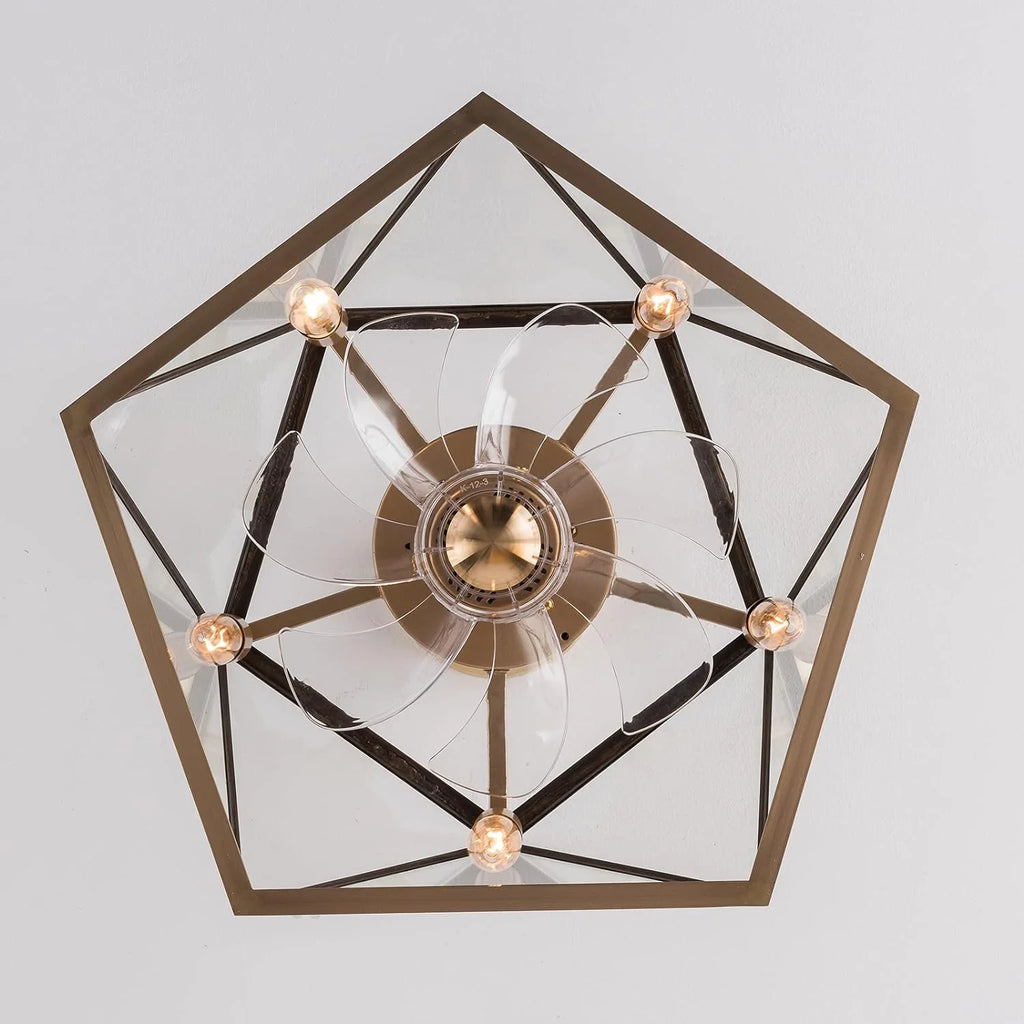 18.5'' Caged Ceiling Fan with Lights Remote Control E155600