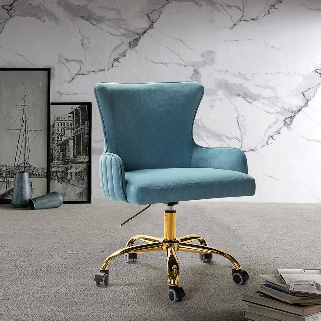 Blue Task Chair with Golden Base R5486