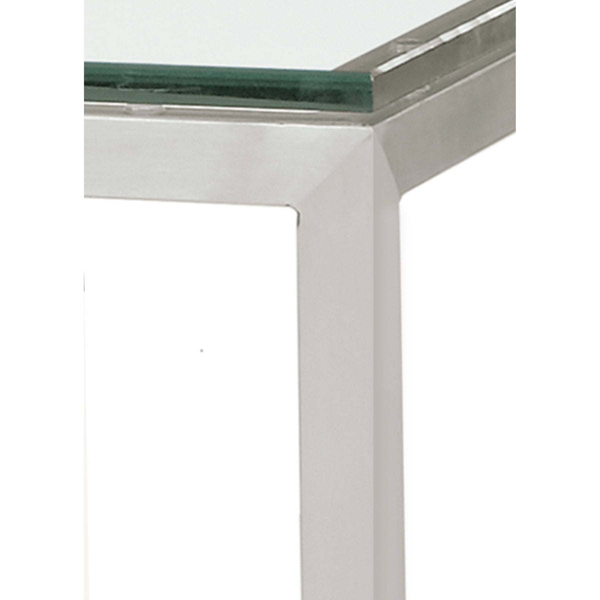 Satin Etched Tempered Glass Bar Table with White Base G72786