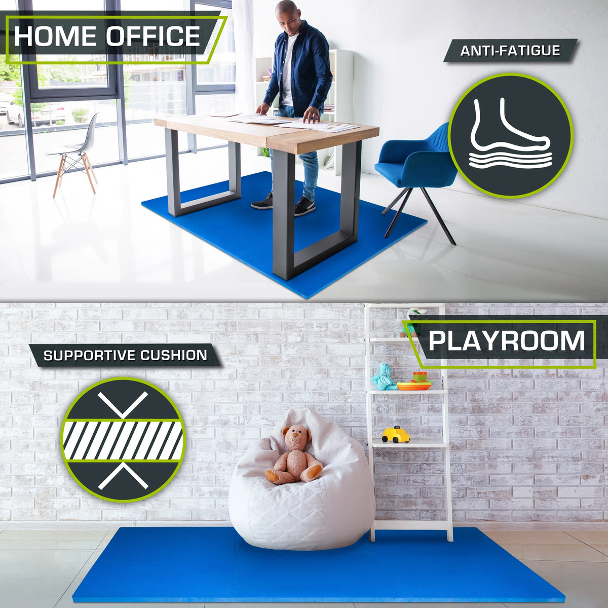Extra Thick Puzzle Exercise Mat EVA Foam Tiles S880040