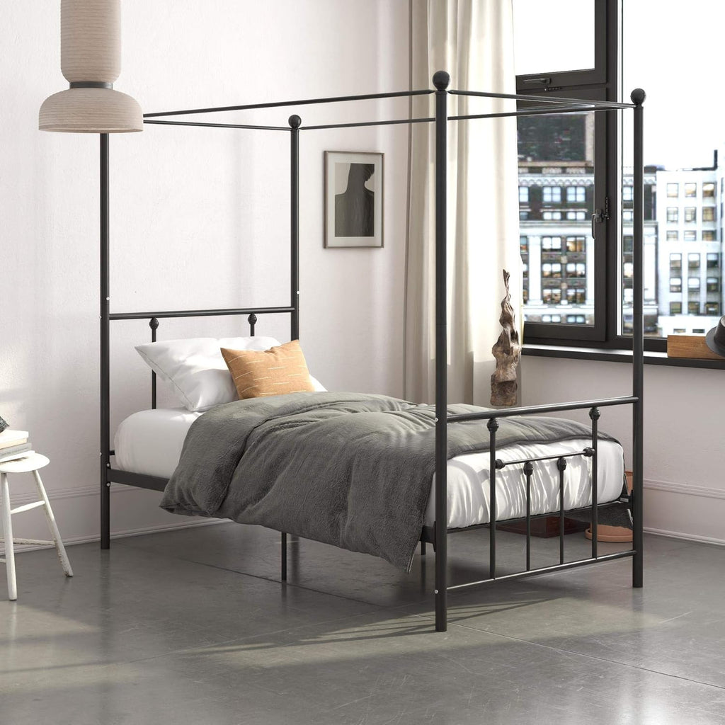 Twin Size Metal Canopy Bed Frame R409