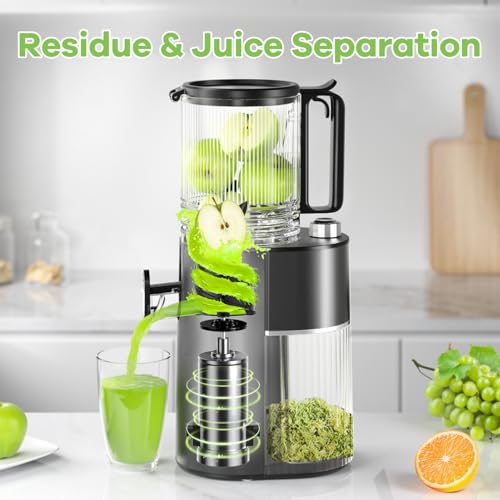 Cold Press Juicer 5.8" Wide Feed Chute 400W Slow Masticating Juicer L529
