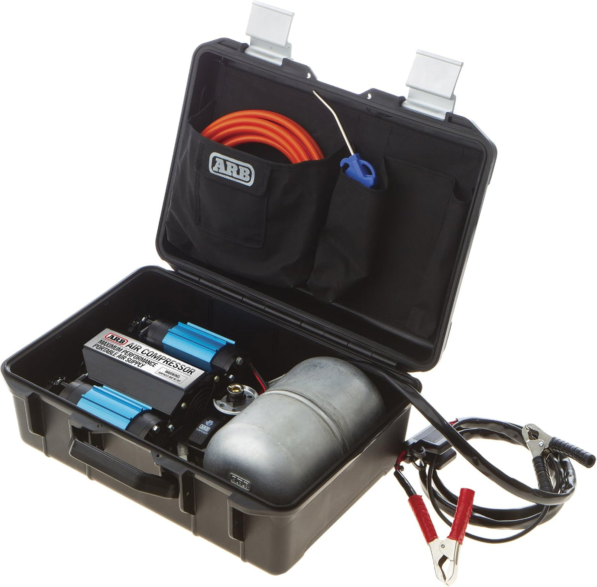 ARB Inflation Kit Air Compressor and Orange Air Hose Pump Up Kit with Quick Fitting Bundle On Board System U2953