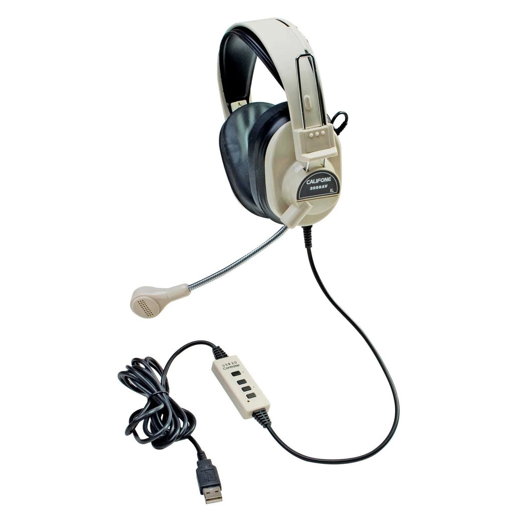 Over-Ear Stereo Headset with Gooseneck Microphone D519332