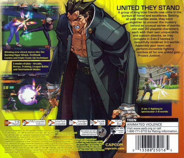 Project Justice Dreamcast Game P997