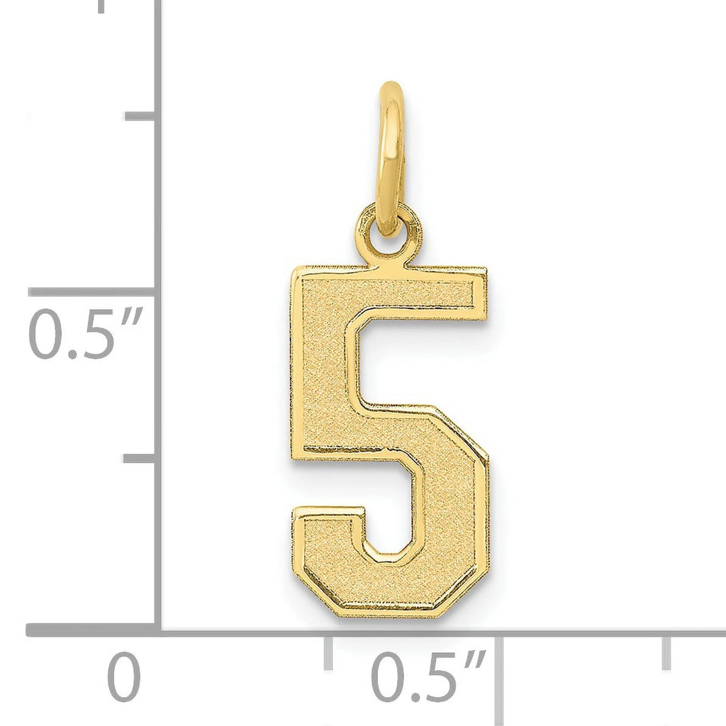 10K Yellow Gold Number 5 Charm C584