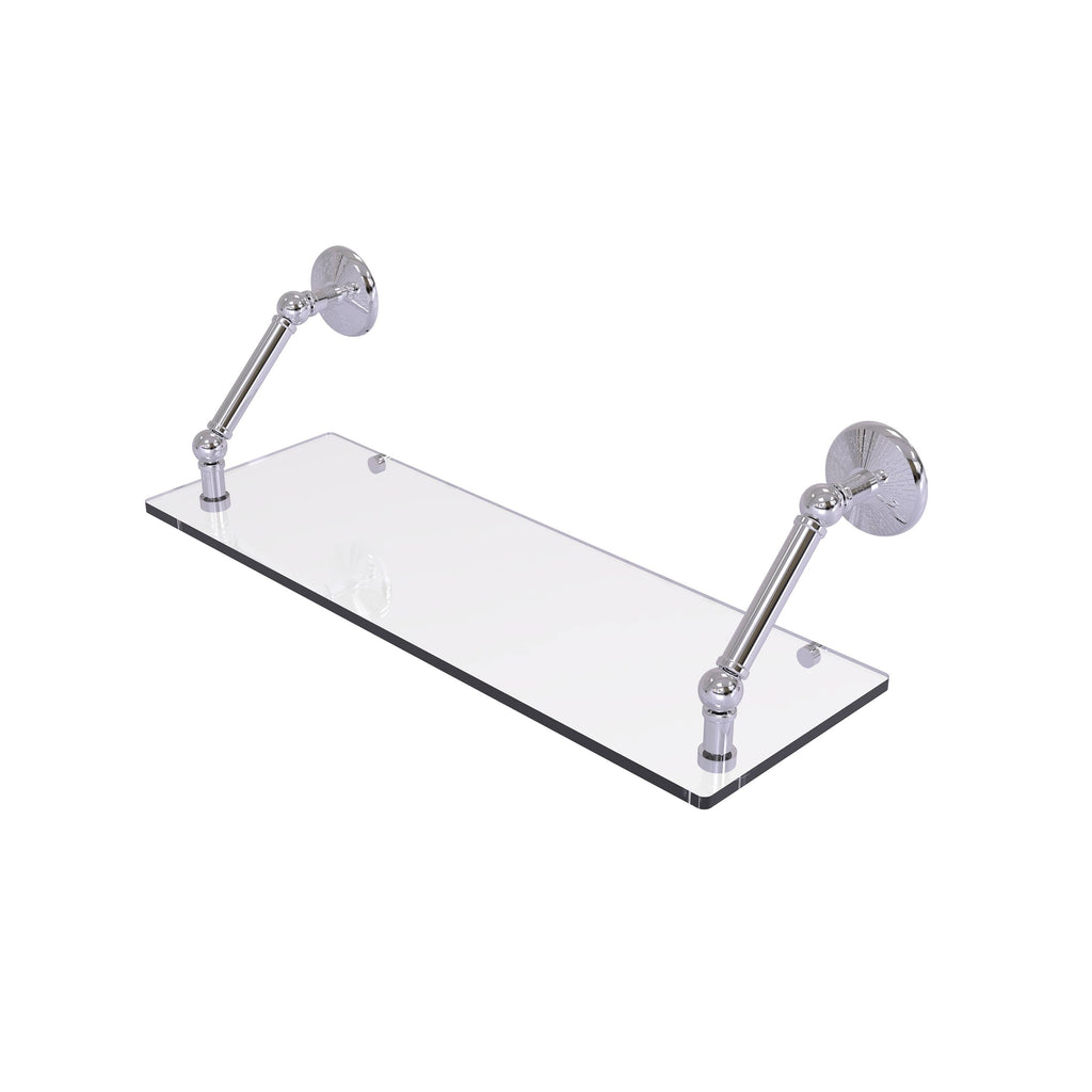 Polished Chrome Floating Glass Shelf G6775