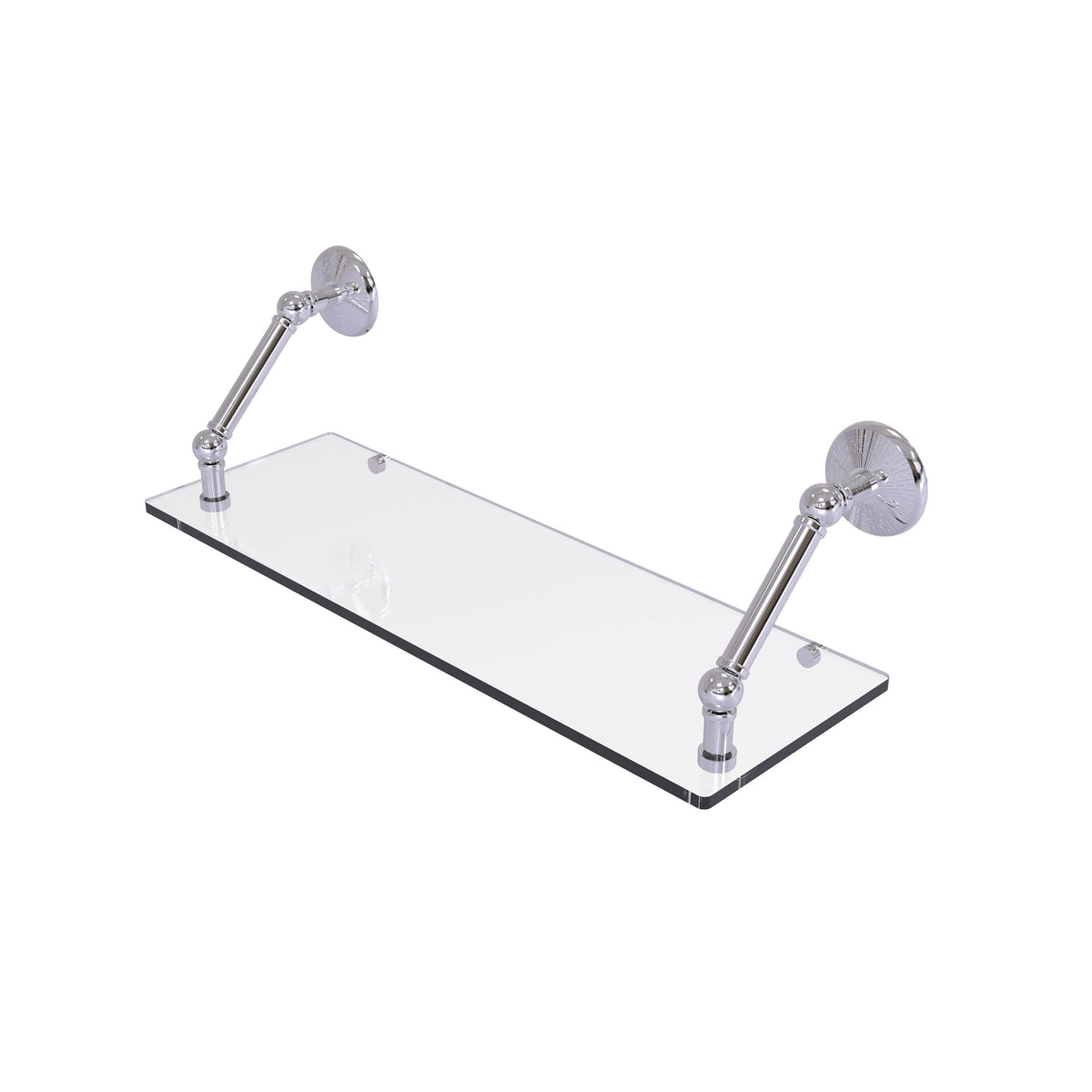 Polished Chrome Floating Glass Shelf G6775