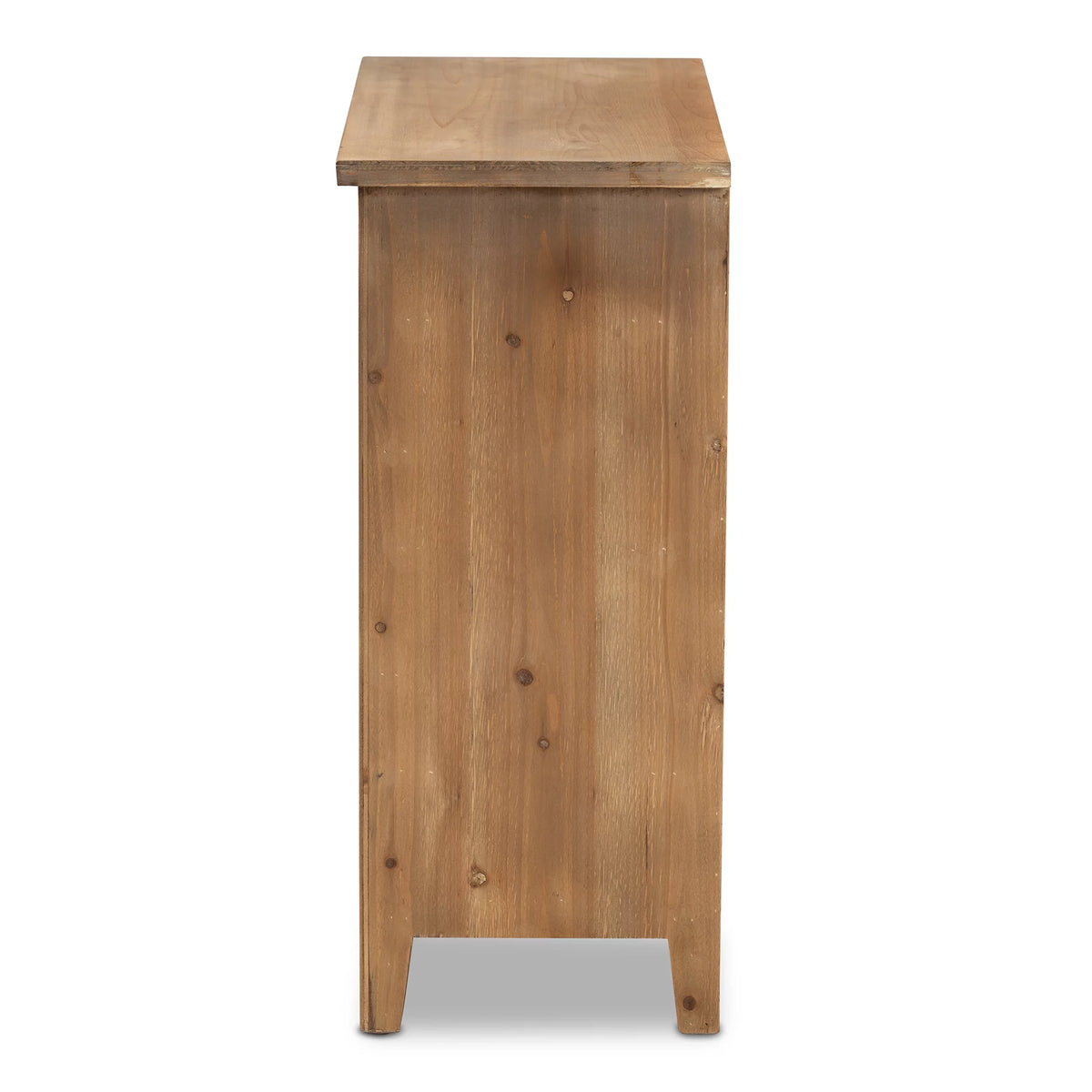 Medium Oak 3-Drawer Wood Chest C342090