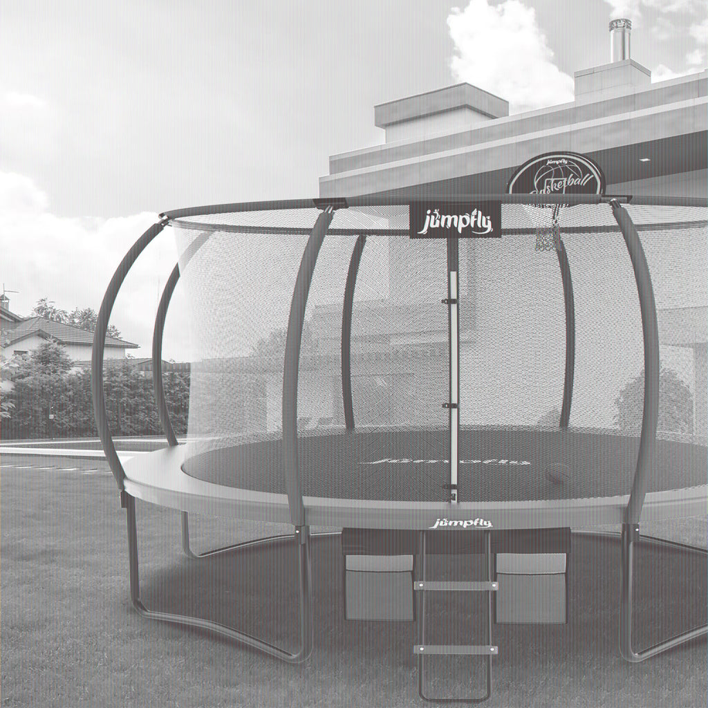 10FT Trampoline with Basketball Hoop, Enclosure And Ladder B5058
