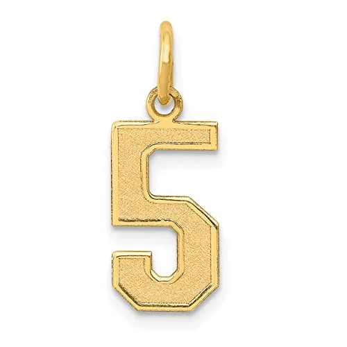 10K Yellow Gold Number 5 Charm C584