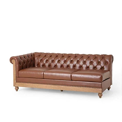 Cognac Brown Natural Sectional U33312
