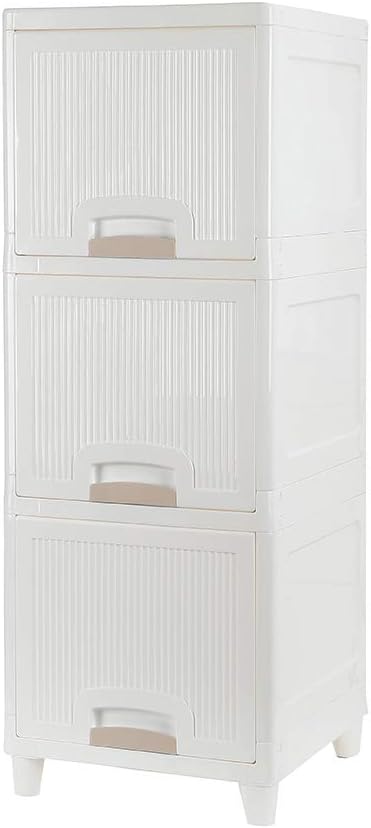 3-Tire Storage Cabinet with 2 Drawers, Pack of 2 R241465
