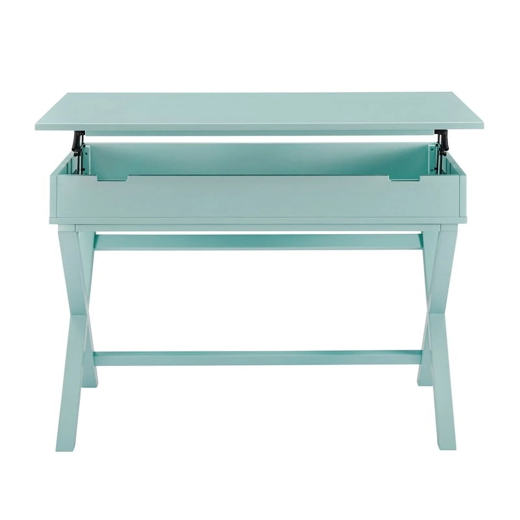 Turquoise Blue Wood Lift Top Desk M78336