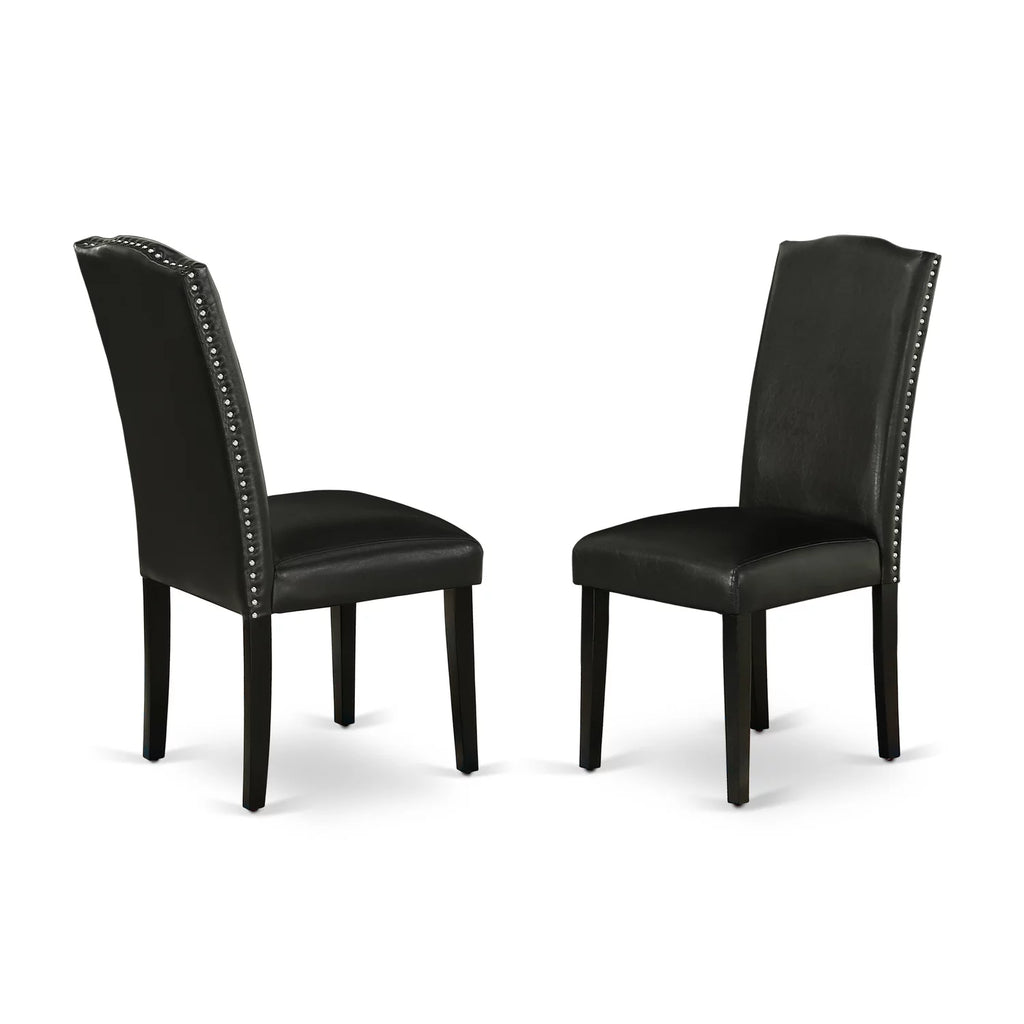 5 Piece Wood Dining Set with Leather Seat G457707