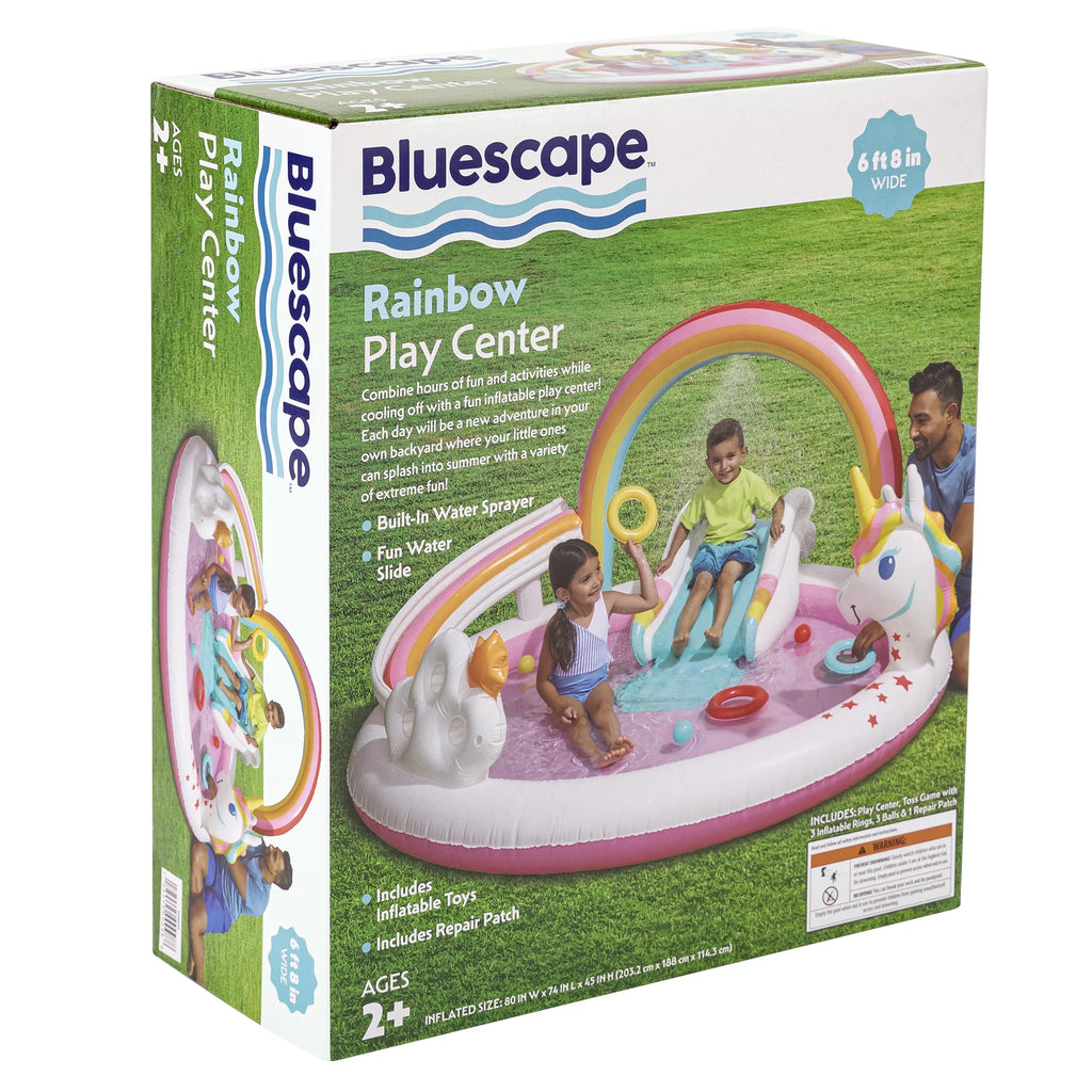 Rainbow Unicorn Kids Splash Pool with Sprinkler P1875