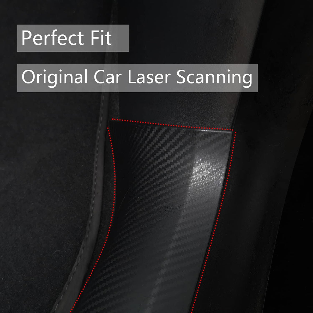 Matte Carbon Fiber ABS Door Sill Protector Set V251