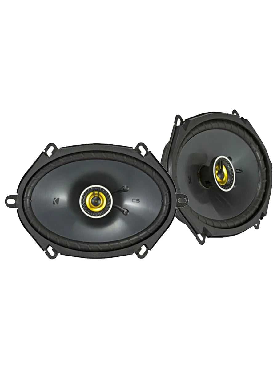 2 Pairs (QTY 4) 6x8" 225 Watts Peak Power 2-Way Car Coaxial Speakers with Speaker Harness, 16 Gauge 50 Foot Speaker Wire Q8564