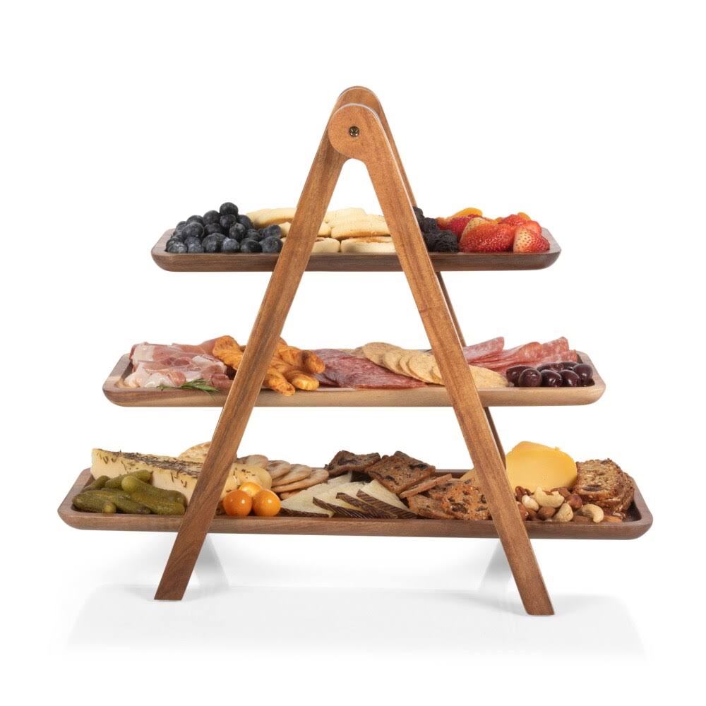 3 Tiered Acacia Wood Serving Station K5195