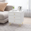 White Wood 3 Drawer Nightstand Bedside Table A4471