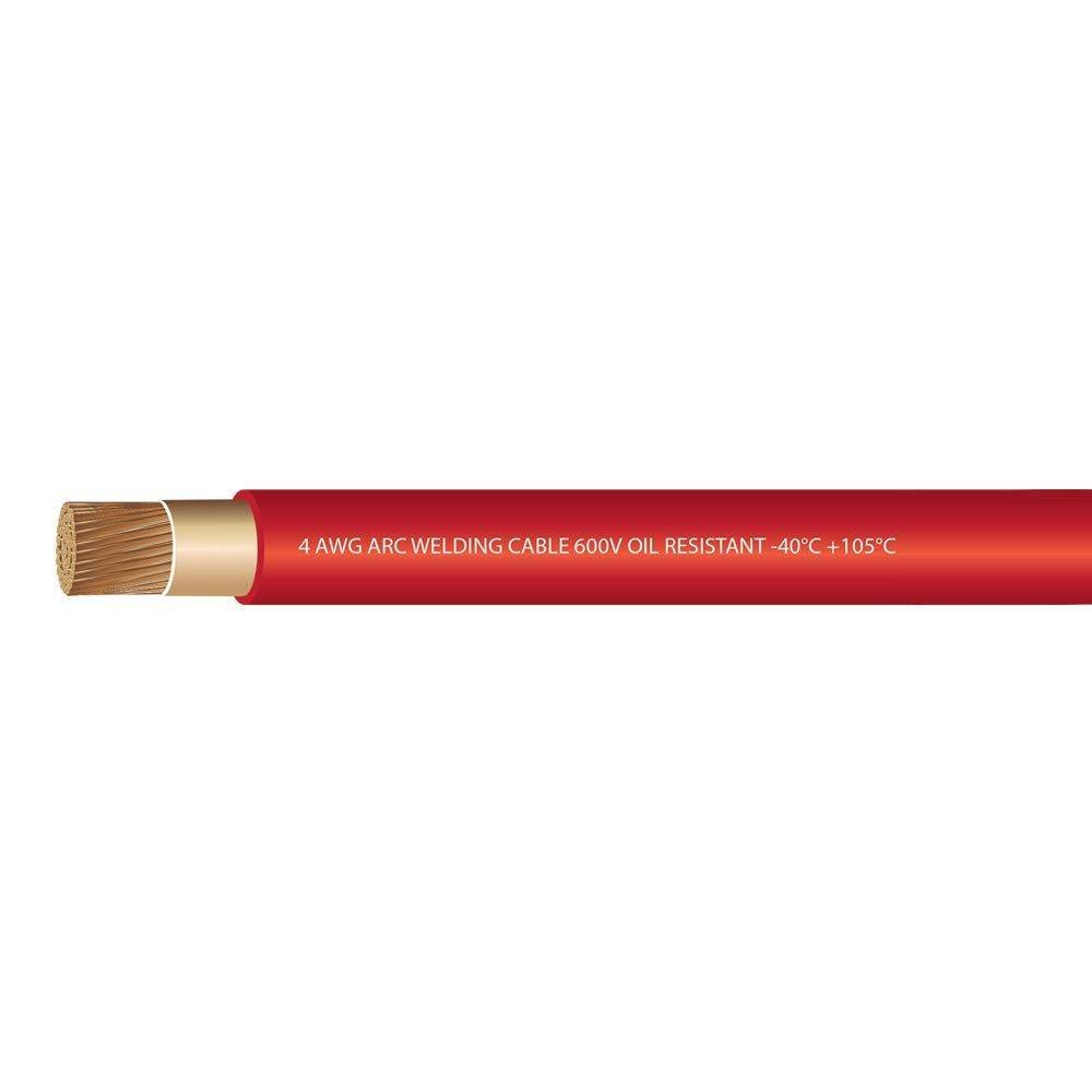4 Gauge Red Welding Cable 20 Feet X63283