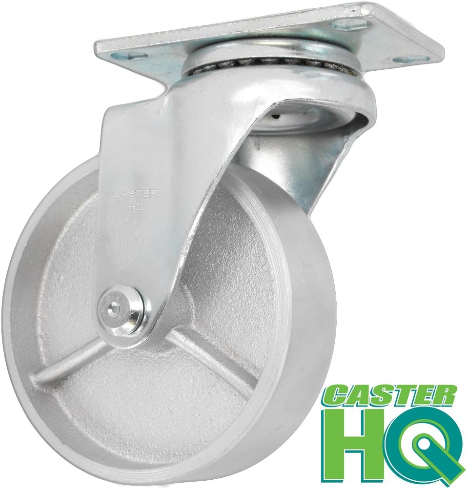 Steel Wheel Caster Set of 4, 350 Lbs Capacity Per Caster, Pack of 2 A5705