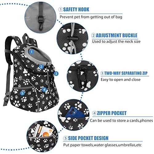 Dog Backpack Carrier Pet Carrier for Small Medium Dogs Travel Bag Breathable Adjustable with Safety Reflective Strips Z11361