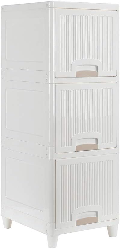 3-Tire Storage Cabinet with 2 Drawers, Pack of 2 R241465