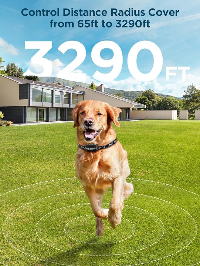 Wireless Dog Fence Electric Collar Waterproof Rechargeable Pet Containment System M122920