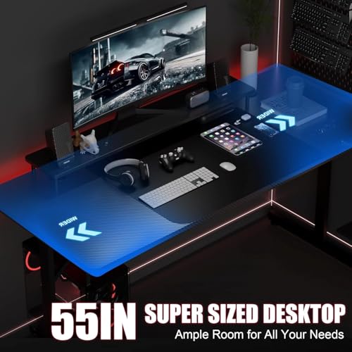 55 Inch Gaming Desk with LED Lights P82501