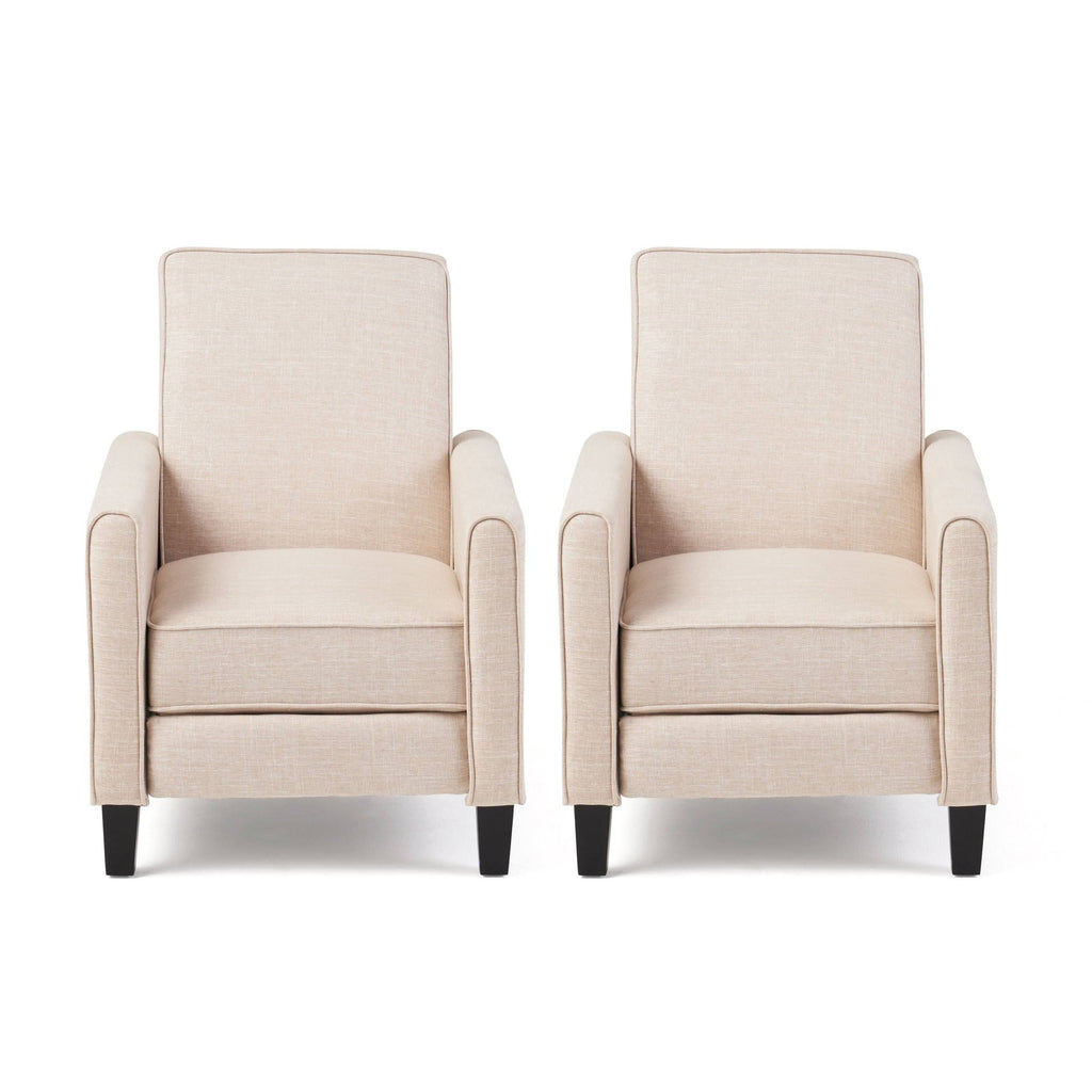 Set of 2 Fabric Recliner Moss Gray L447