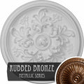 14 1/2x22OD x 2 3/4x22P Hand-Painted Rubbed Bronze Ceiling Medallion L230352