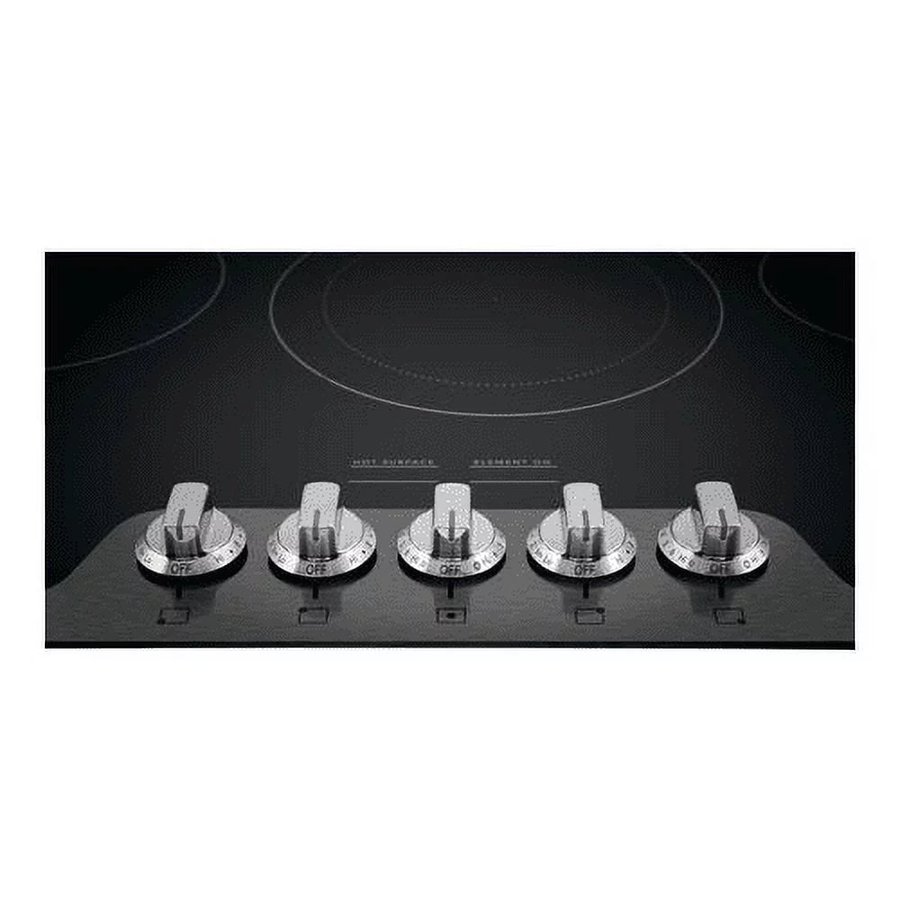 36 Electric Cooktop with 5 Elements Ceramic Glass Stainless Steel P181733