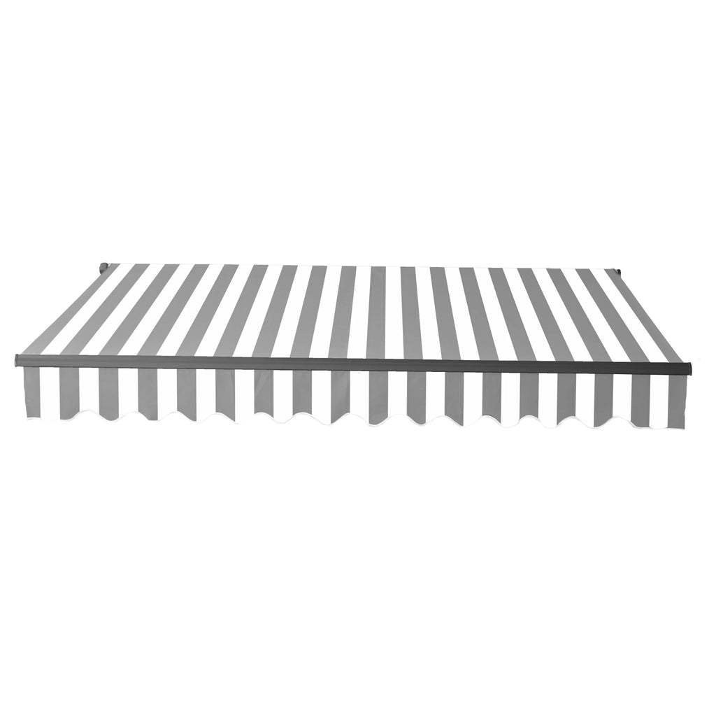 20' x 10' Retractable Motorized Black Frame Patio Awning S2537