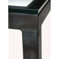 Satin Etched Tempered Glass Bar Table with White Base G72786