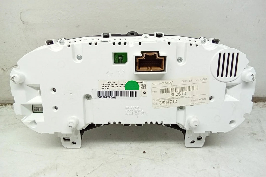 17 2017 Dodge Durango Speedometer 49K Miles OEM O2866
