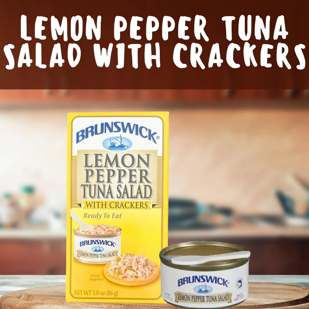 Lemon Pepper Tuna Salad with Crackers 3.0 oz 12 Pack I61590