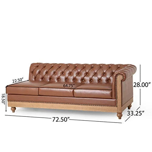 Cognac Brown Natural Sectional U33312