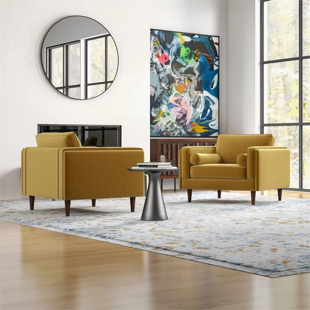 Velvet Lounge Chair Set of 2 B303918