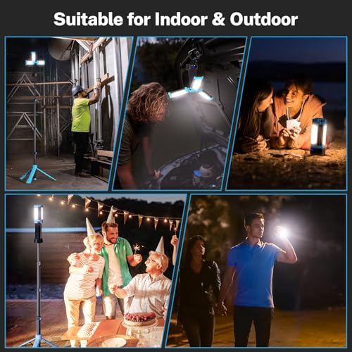 Rechargeable 10000mAh 2200 Lumens Dimmable Camping Light with Stand E37160