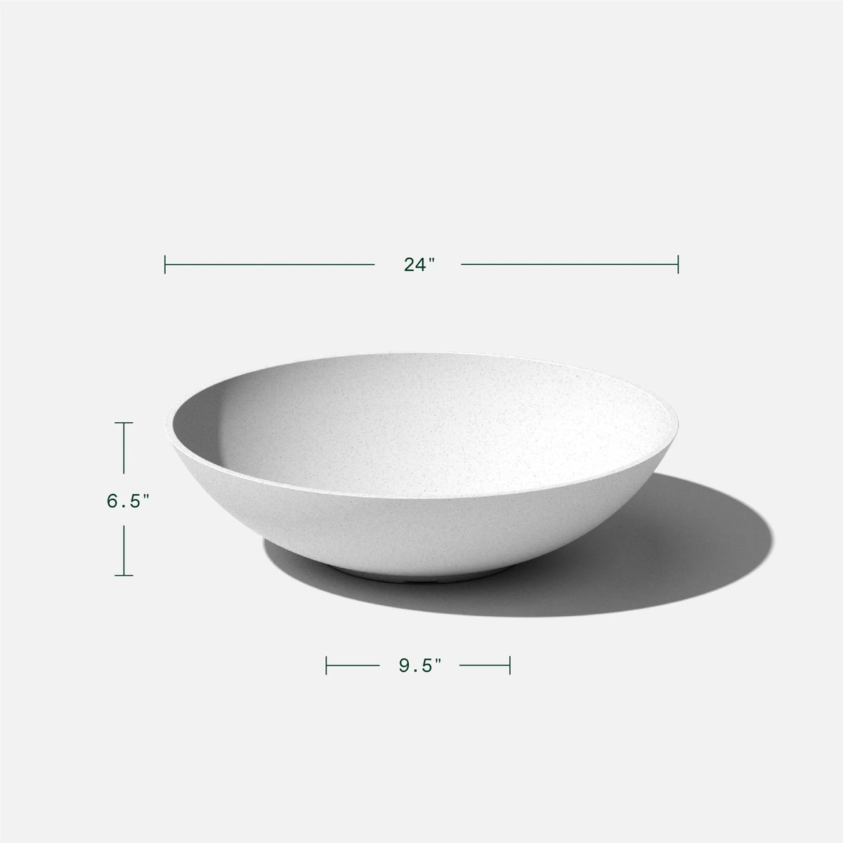 24" Plastic-Stone Planter 2-Pack White U741848