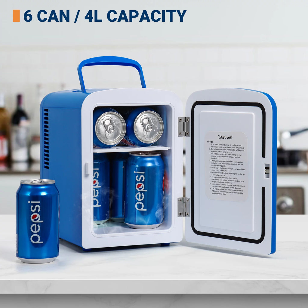 4L 6 Can Portable Electric Cooler Mini Fridge V231107