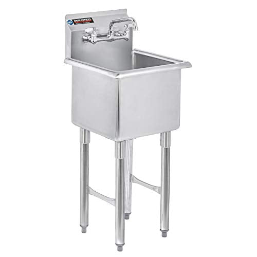 24 Inch Stainless Steel Utility Sink with Faucet Z275226