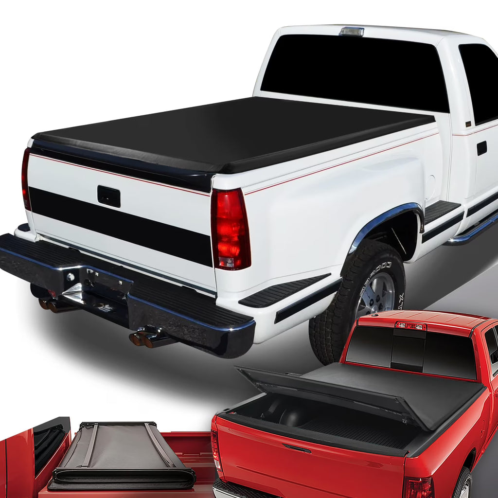 Tri-Fold Adjustable Soft Tonneau Cover D120