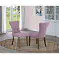 Purple Fabric Dining Chairs Set of 2 D41728